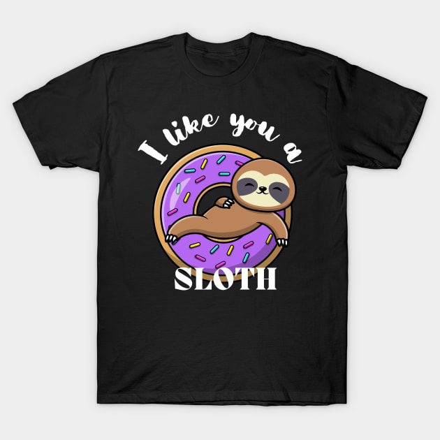 Cute Sloth Donut Trainer T-Shirt by rumsport